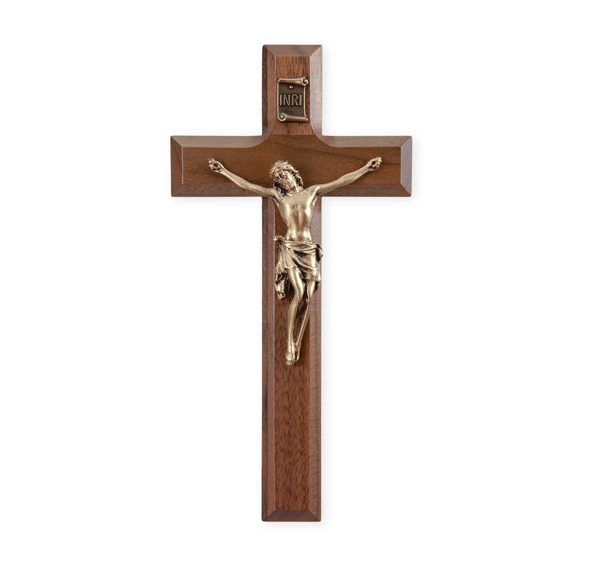 7" Walnut Cross with Gold Corpus
