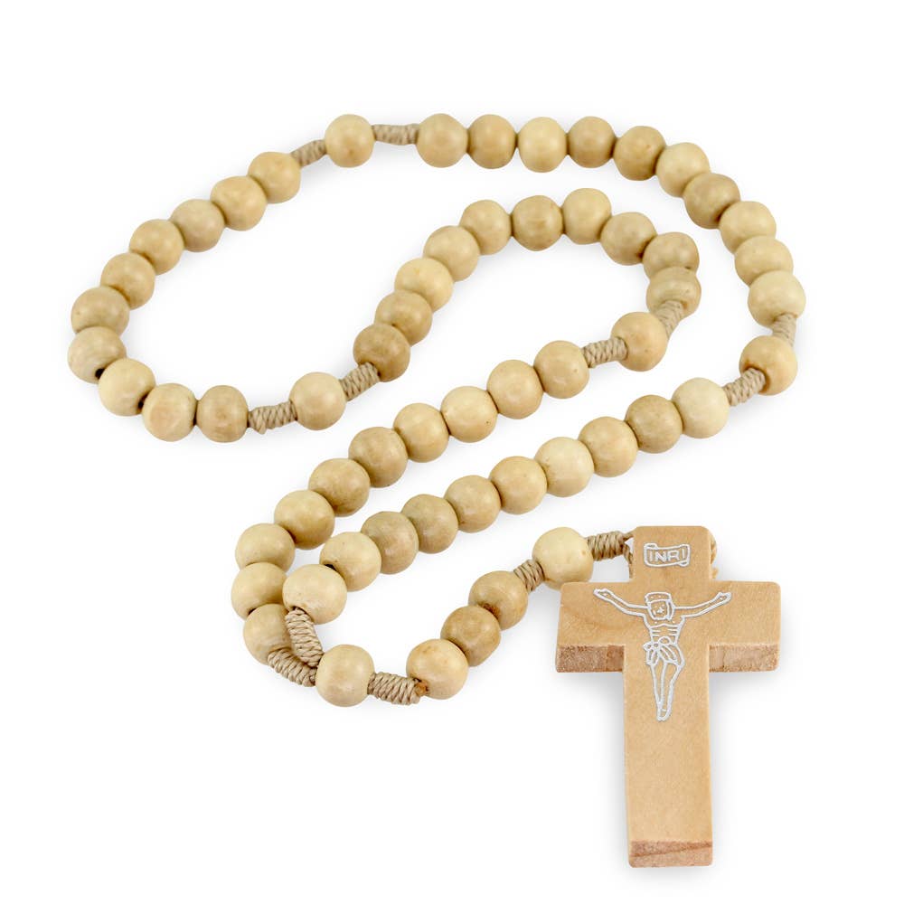 Light Wood Rosary Beads