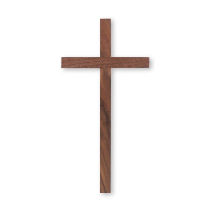 10" Walnut Wood Cross Boxed
