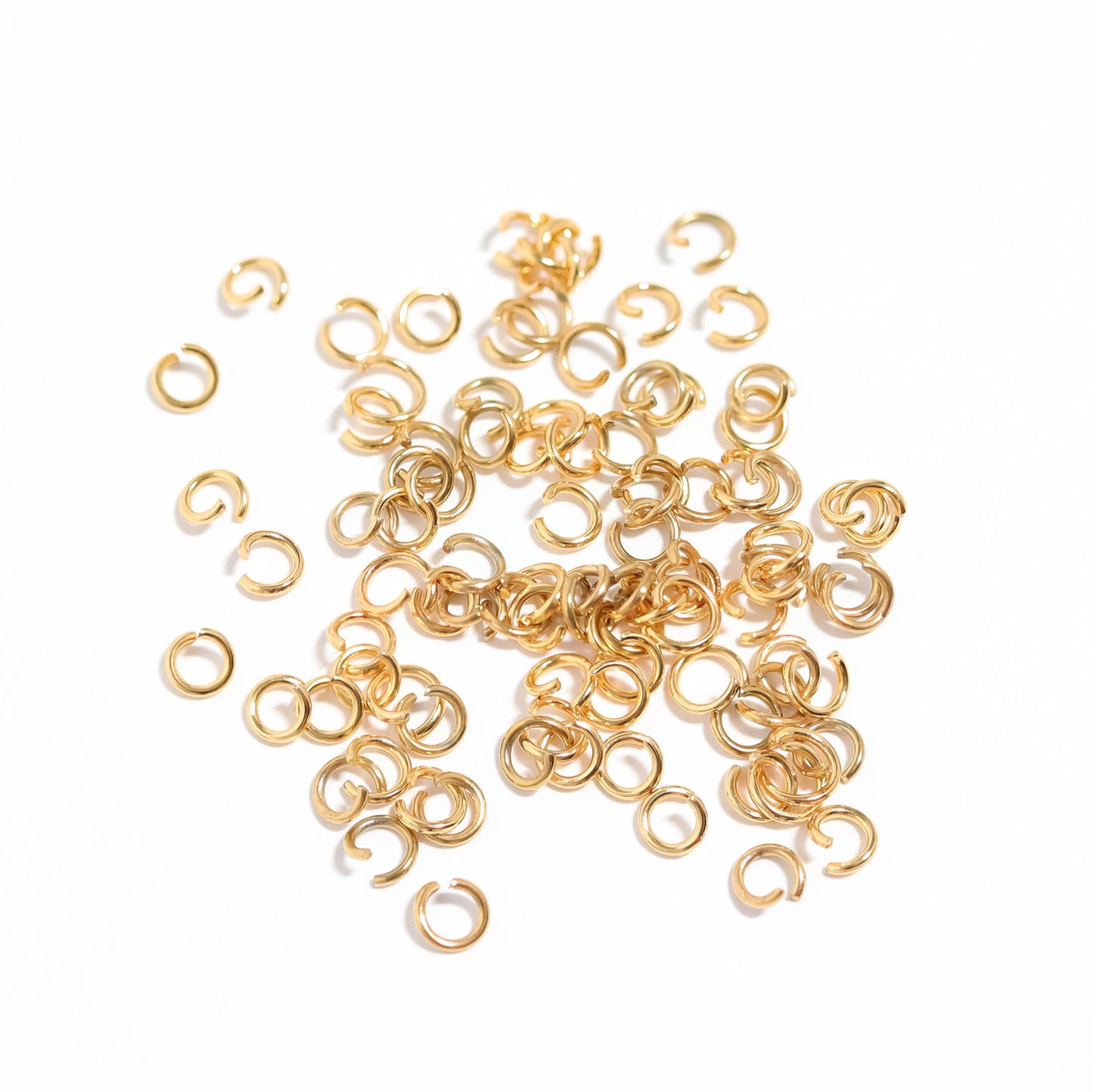 100 Pack 18K Gold PVD Coated Jump Ring Connectors