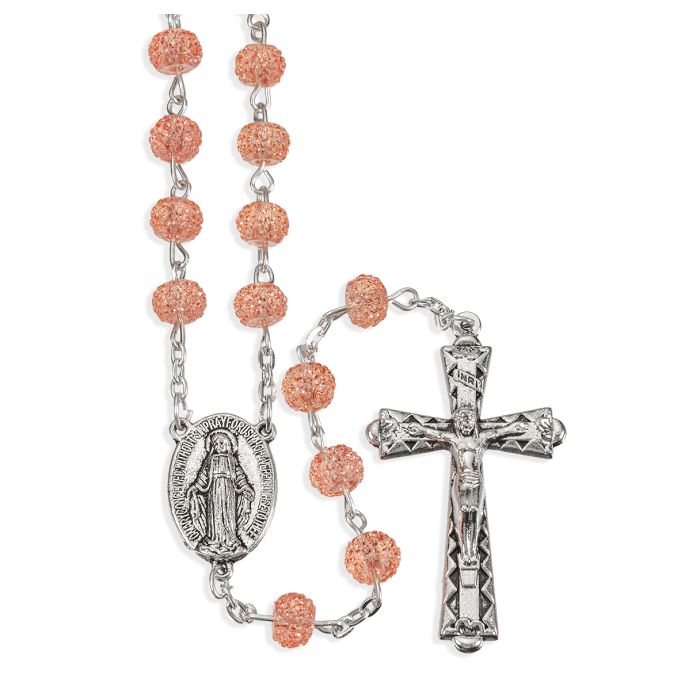 Pink Textured Rosary
