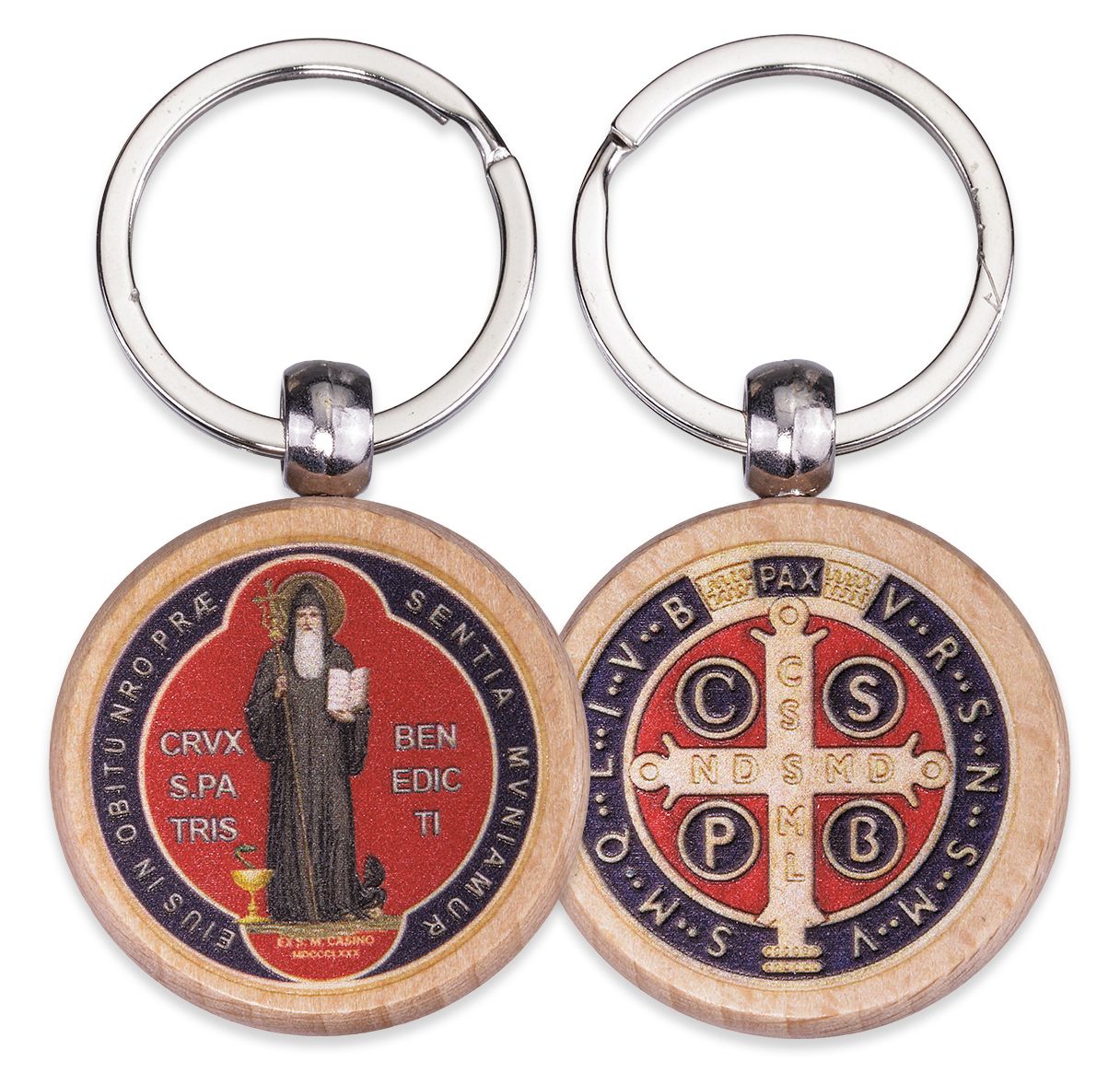 Round Wooden Keychain