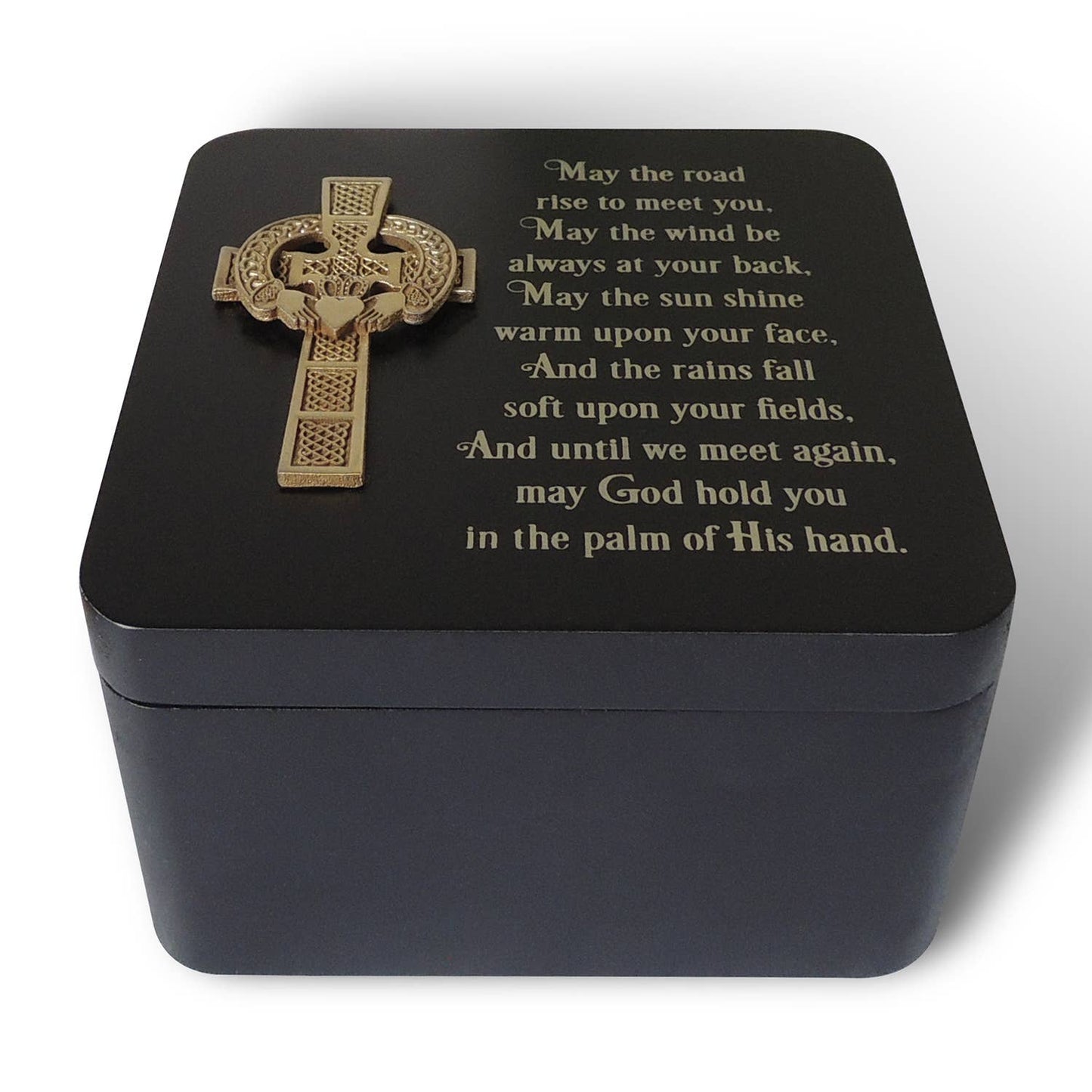 Irish Claddagh Cross Keepsake Box