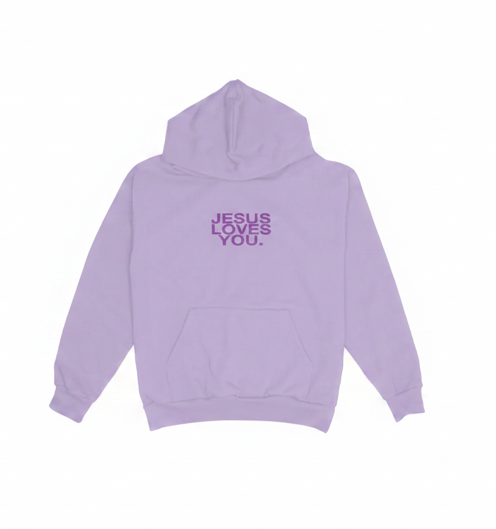 Jesus Loves You Violet Hoodie