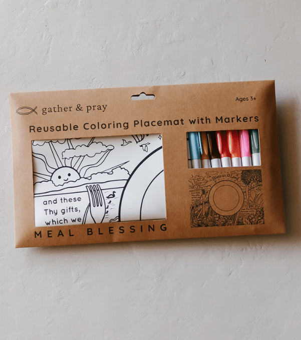 Meal Blessing Reusable Coloring Placemat