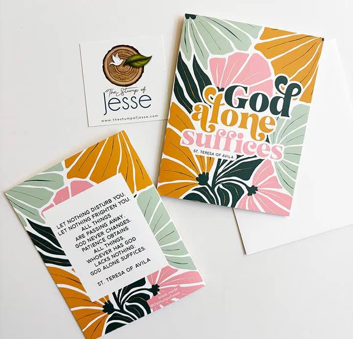 God Alone Suffices St. Teresa of Avila Card