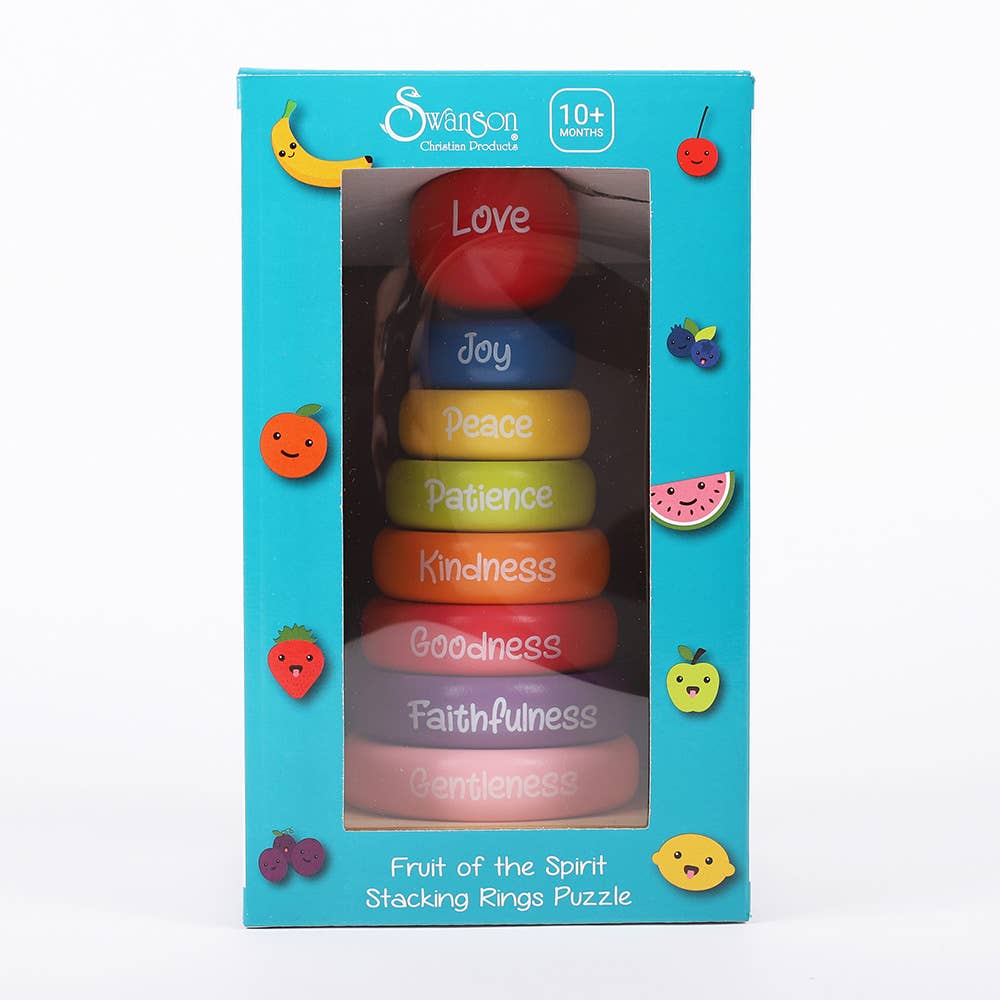 Wooden Stacking Rings Fruits of the Spirit