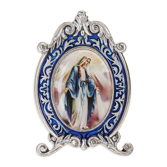 Blue Epoxy Miraculous Medal Plaque