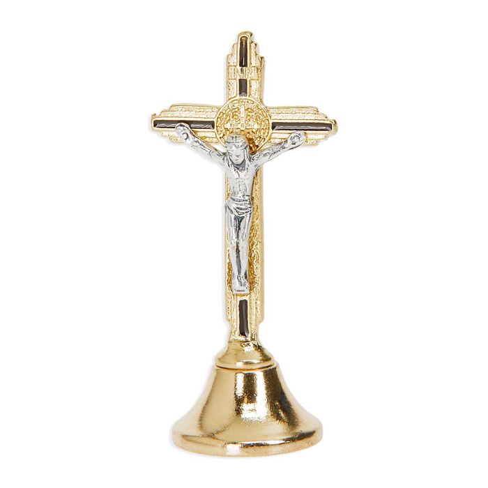 Gold and Black Standing Crucifix