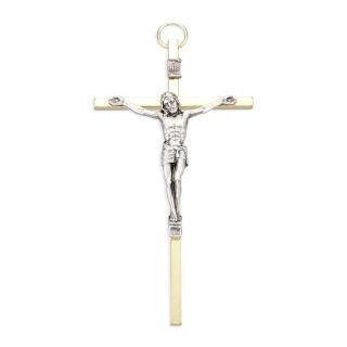 5" Crucifix with Golden Cross and Silver Corpus