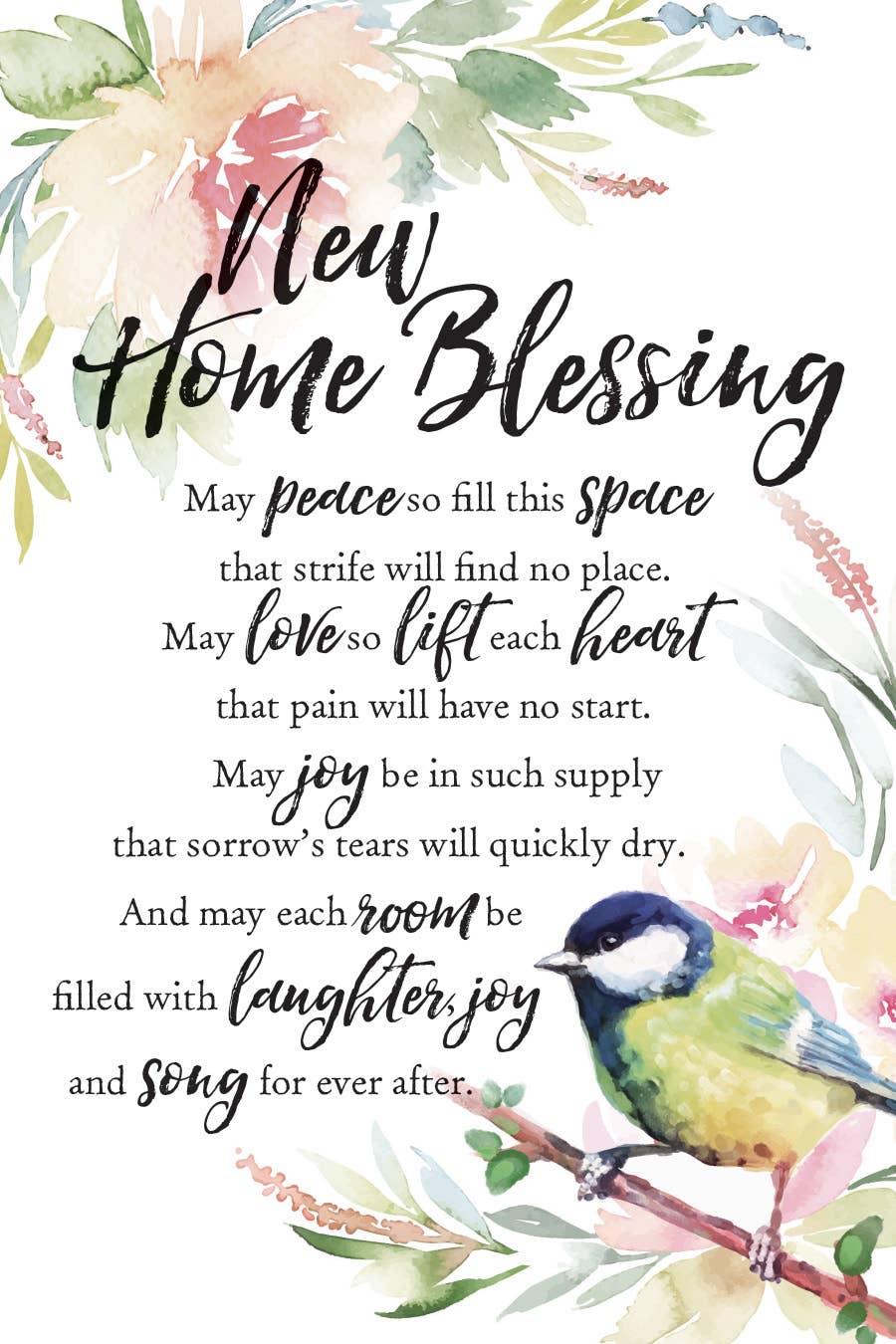 New Home Blessing - Woodland Grace 6X9 Wood Plaque