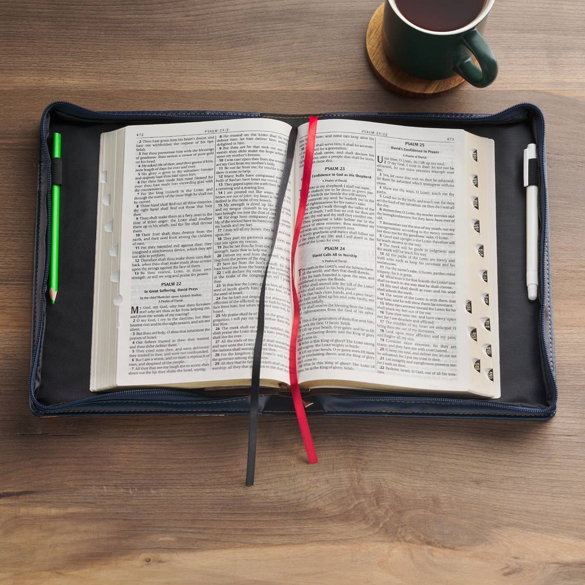 Bible Cover Fashion Navy Be Still Ps. 46:10