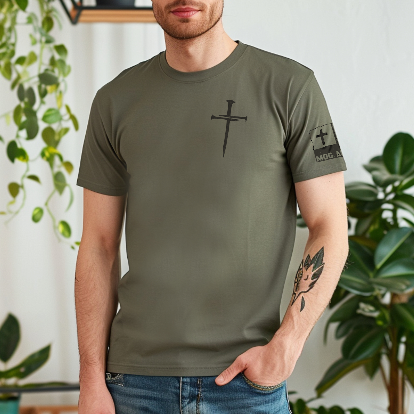 Three Nails Christian Graphic Tee