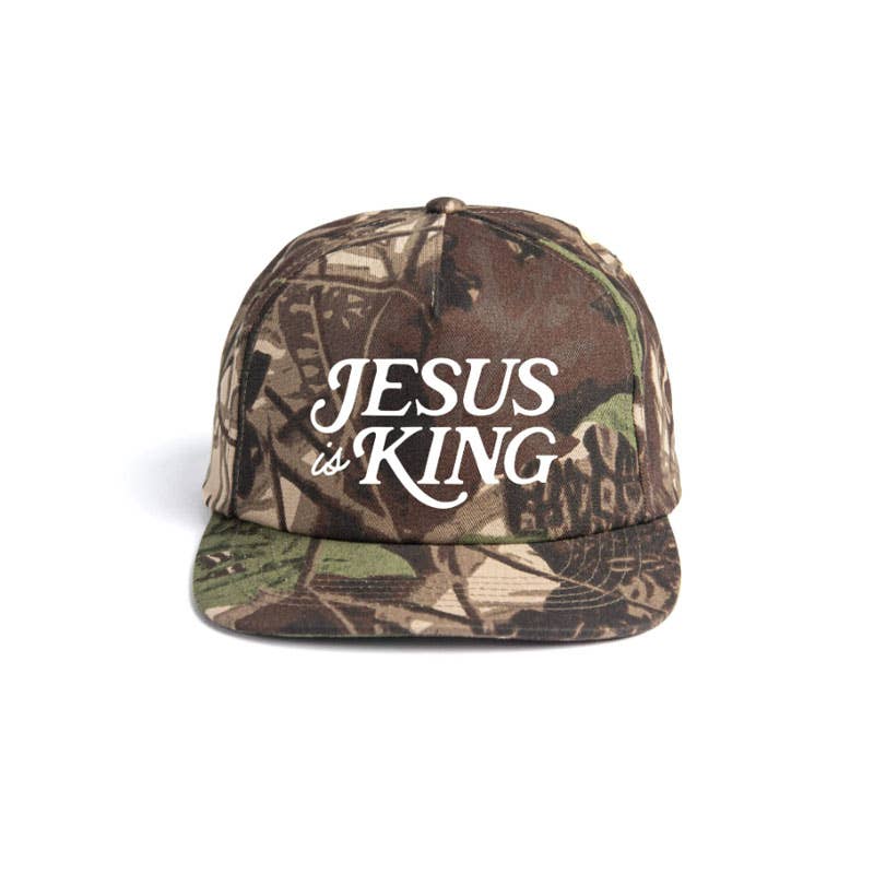 Jesus is King Camo Hat