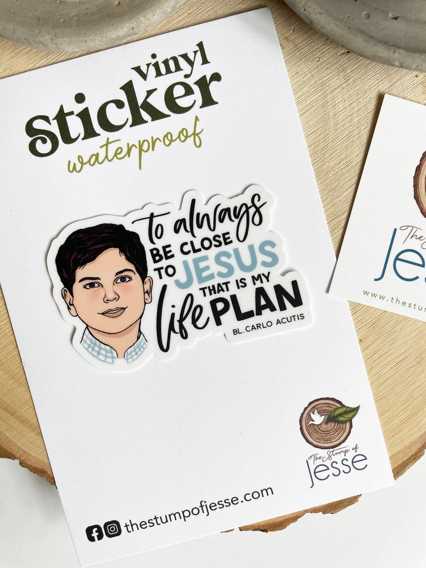 Bl. Carlo Acutis Waterproof Sticker