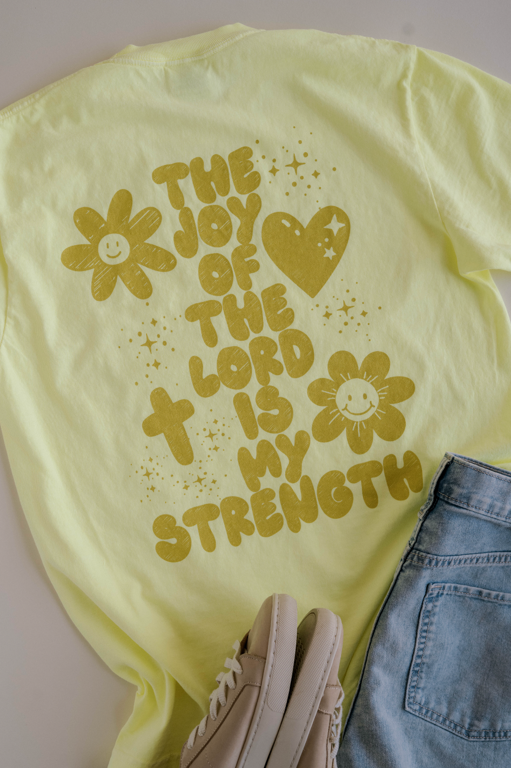 Jesus Is Joy Tee Tee - Neon Yellow (CLOSEOUT)