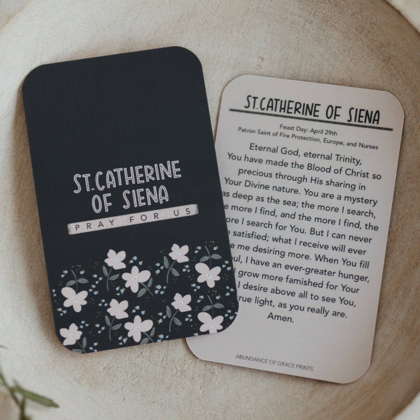 St. Catherine of Siena Prayer Card