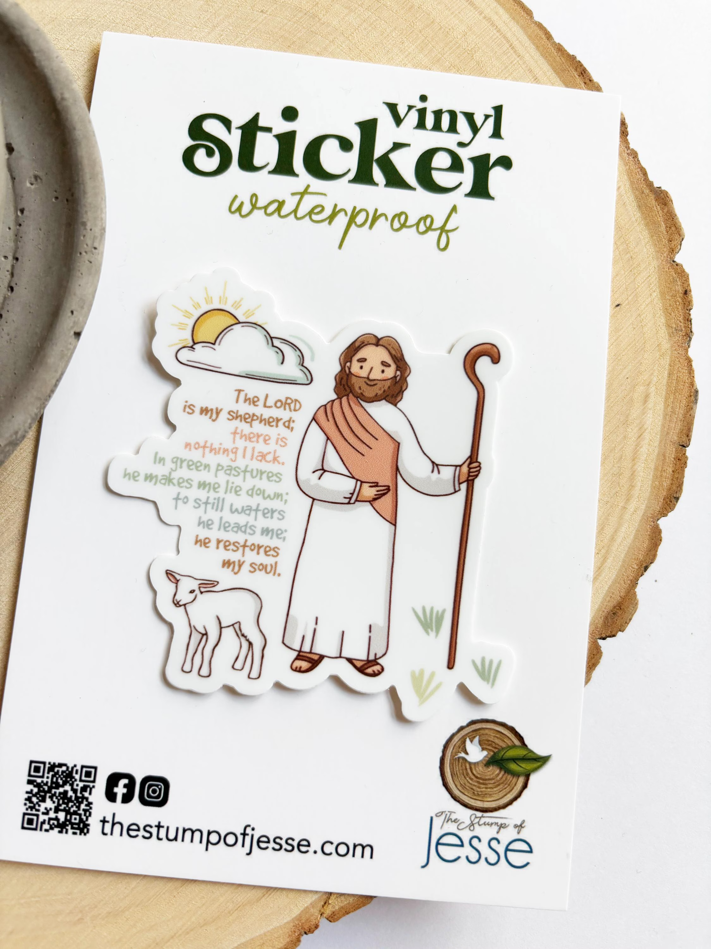 The Good Shepherd Waterproof Sticker I Catholic Gift Psalm23