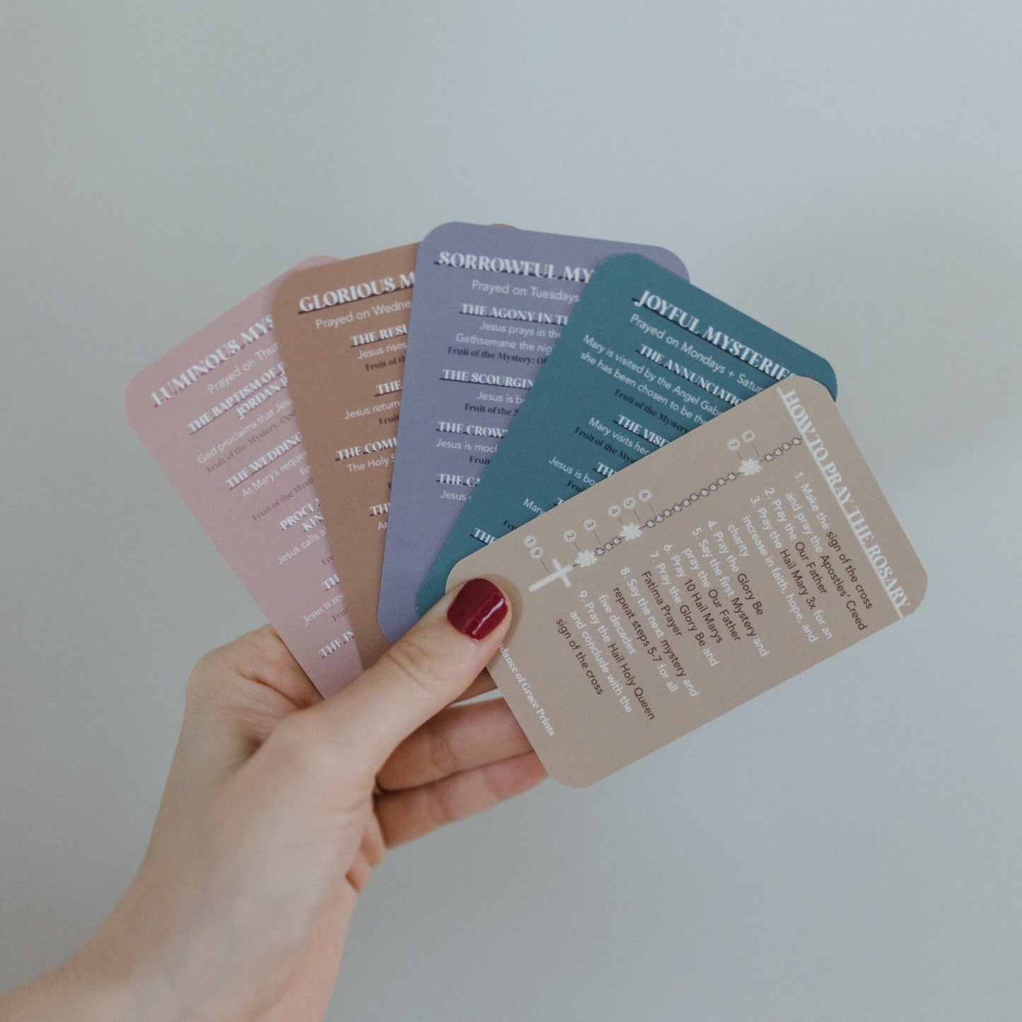Mysteries of the Rosary Prayer Cards