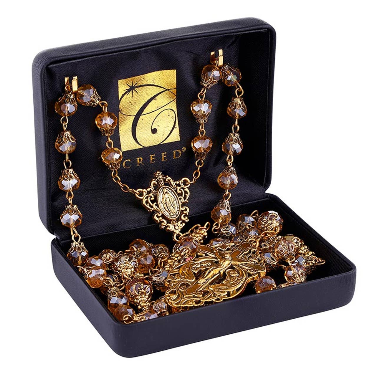 Light Topaz Mary of Angels Rosary
