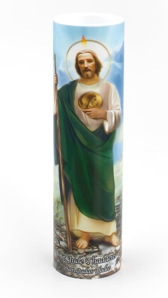 Flameless Prayer Candle St Jude