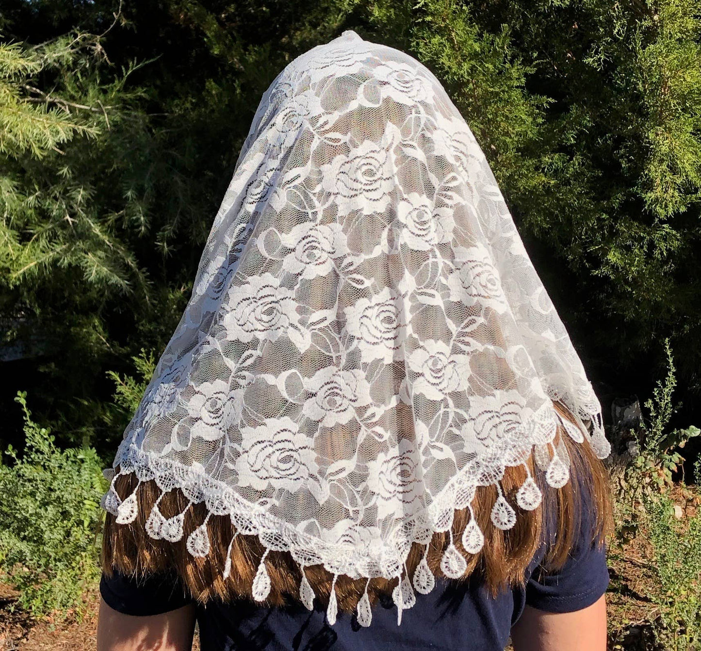 St. Clare of Assisi Veil -WHITE (60" x 20")