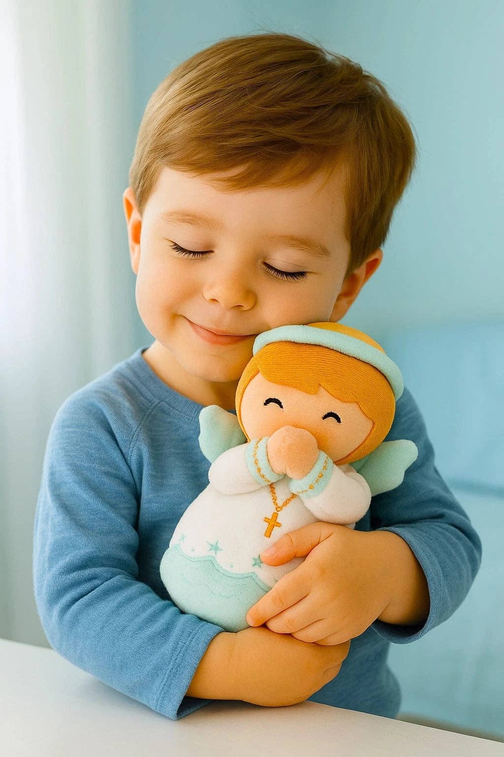 Guardian Angel Boy Plush Doll
