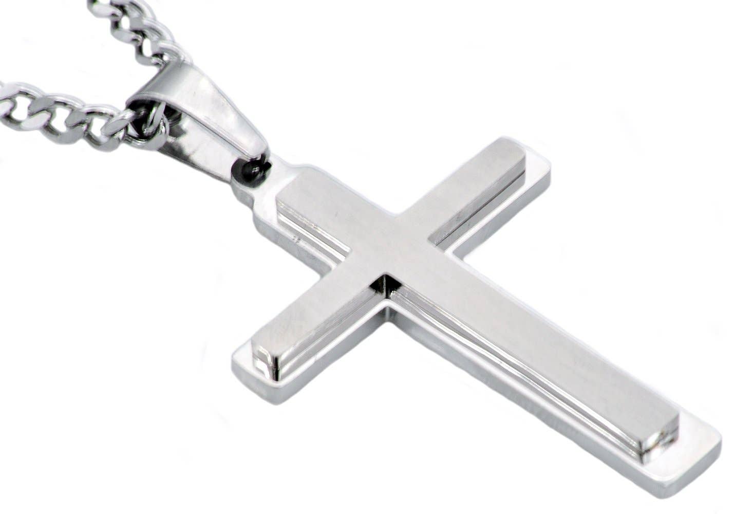 Men's Stainless Steel Cross Pendant