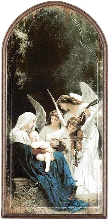 Madonna and Child Arched Plaque: Song of Angels