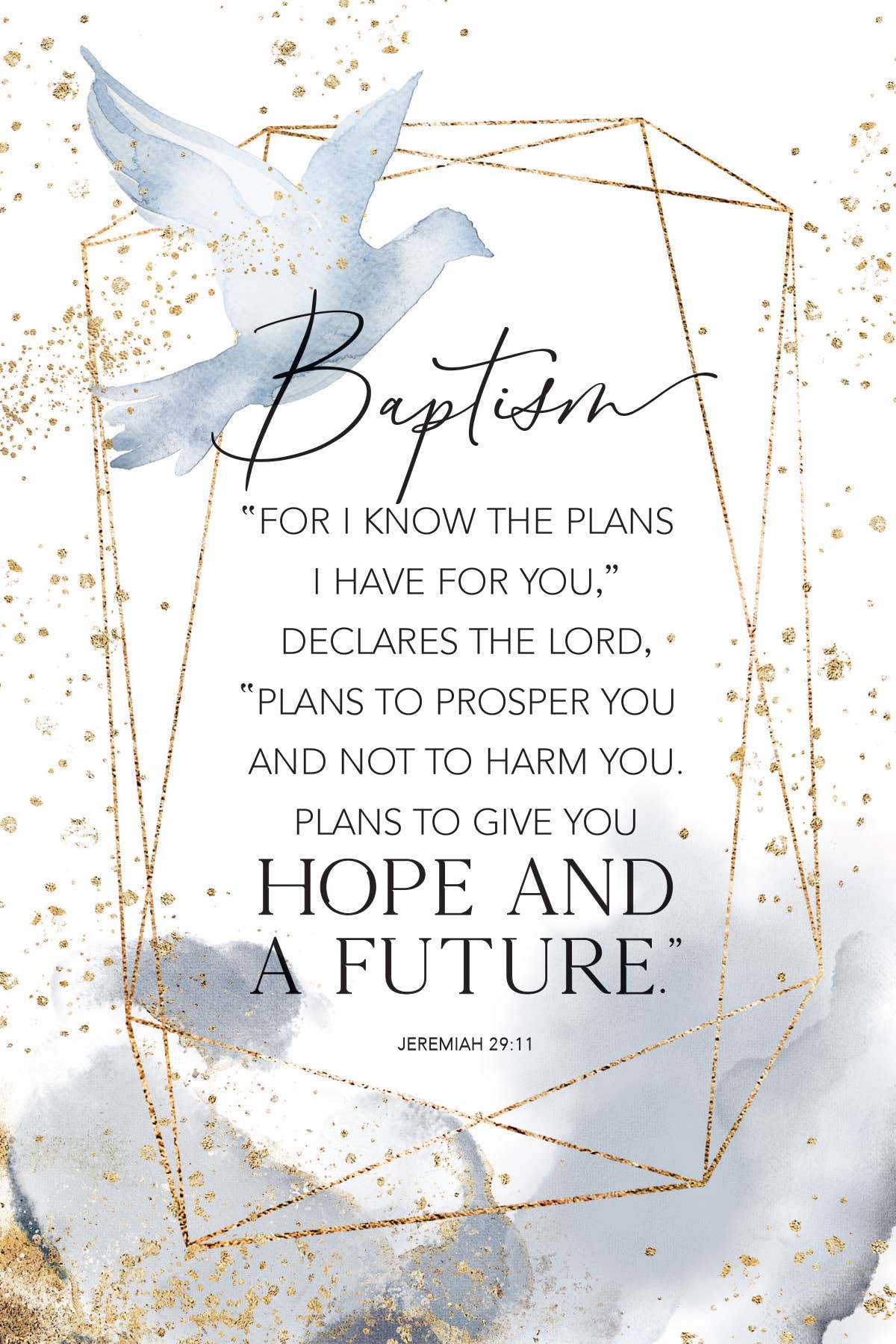 Baptism - Heaven Sent Plaques 6X9 Wood Plaque