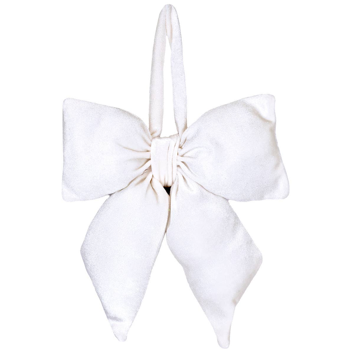 Evelyn Bow Ornament White 5x7.5x1