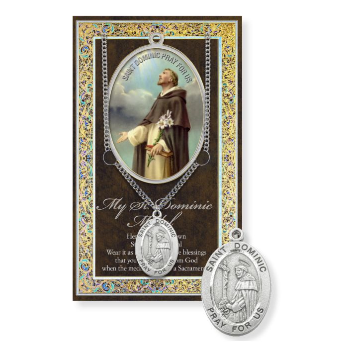 St. Dominic Pewter Medal Necklace