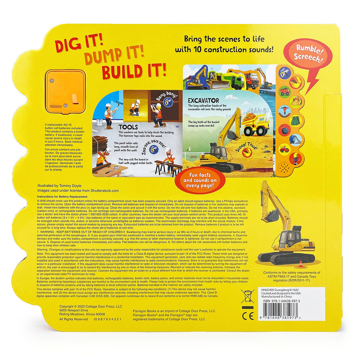 Dig It! Dump It! Build It! Construction 10-ButtonSound Book