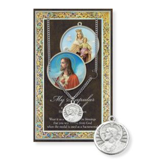 Scapular Pewter Medal Necklace