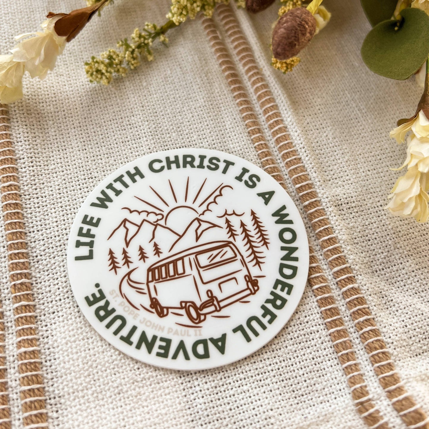 Life With Christ is a Wonderful Adventure Sticker