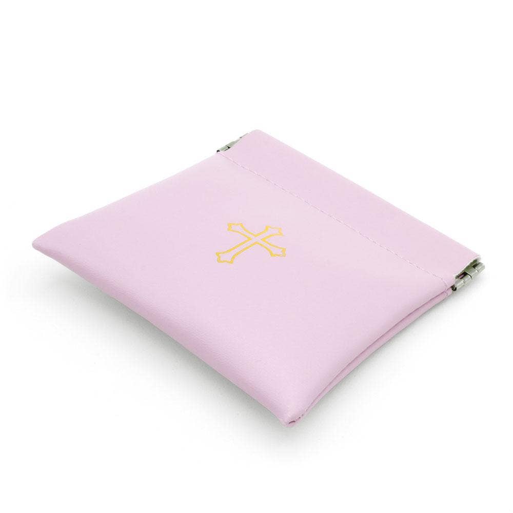 Violet Faux Leather Rosary Pouch