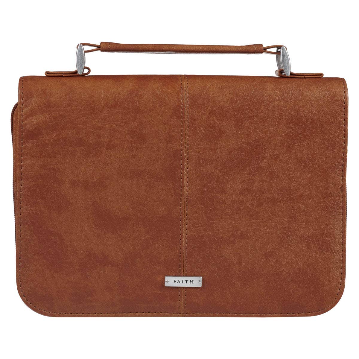 Faith Faux Leather Brown Bible Cover