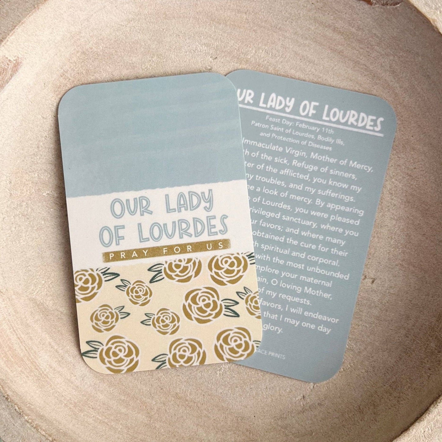 Our Lady of Lourdes Prayer Card