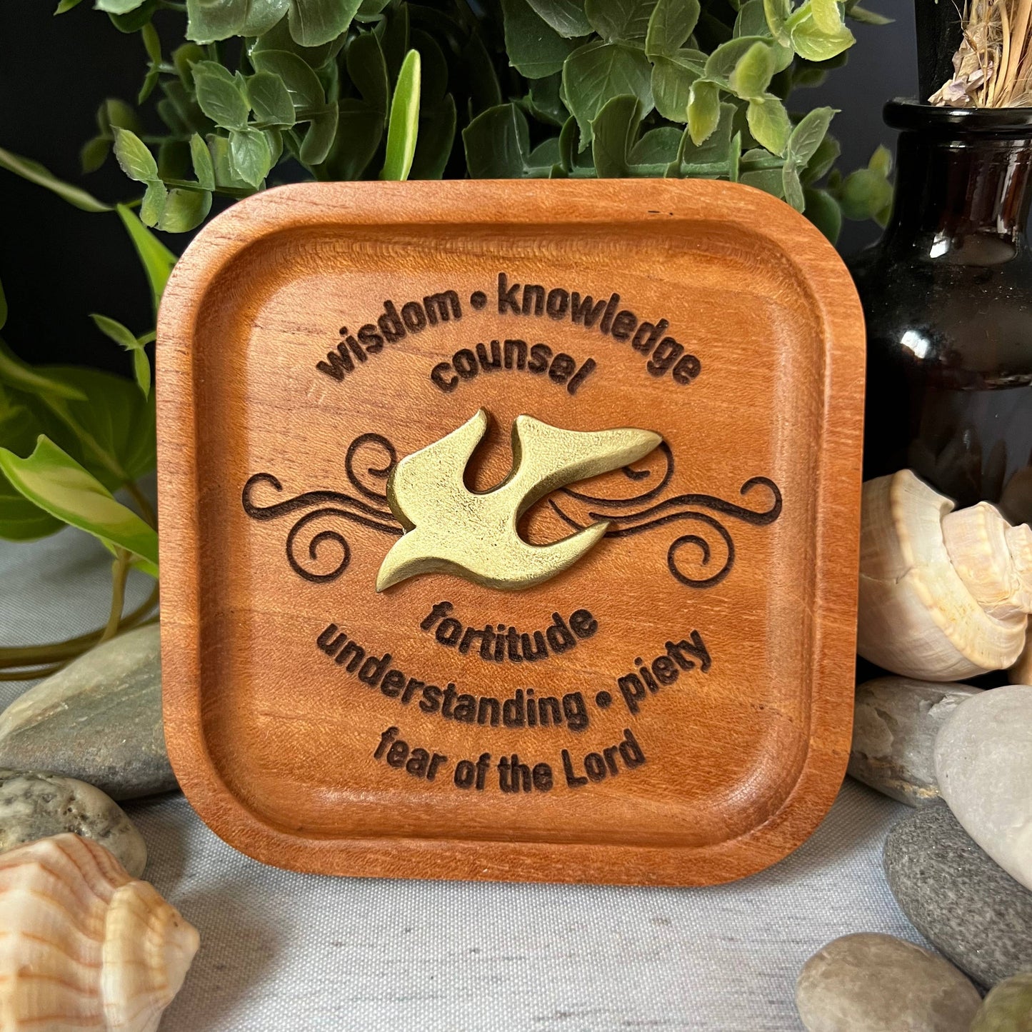 Seven Gifts of the Holy Spirit Trinket Dish