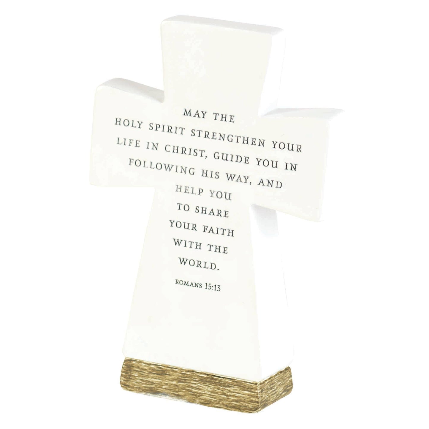 Tabletop Cross Confirmed In Christ Resin