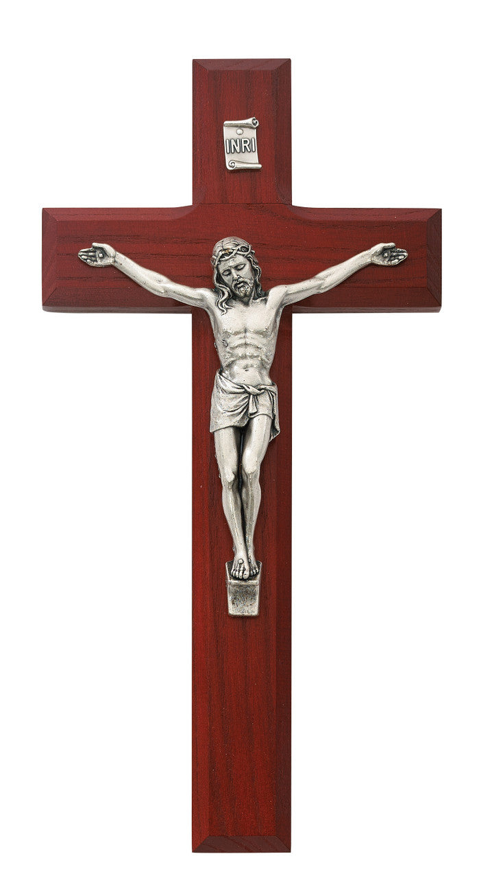 8" Beveled Cherry Crucifix