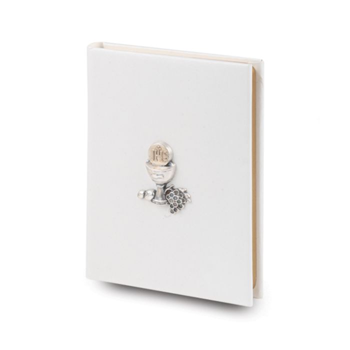 Blessed Trinity Missal, White with Antique Silver Chalice