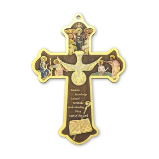 Confirmation Holy Spirit Laser Cut Cross with Certificate