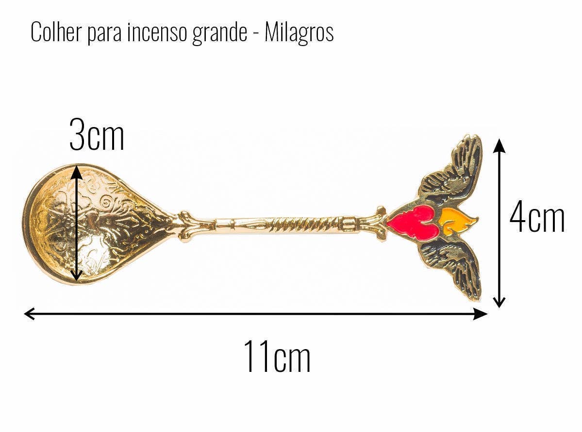 Silver Incense Spoon — 4.3 in, Long Handle for Tall Burners and Thuribles