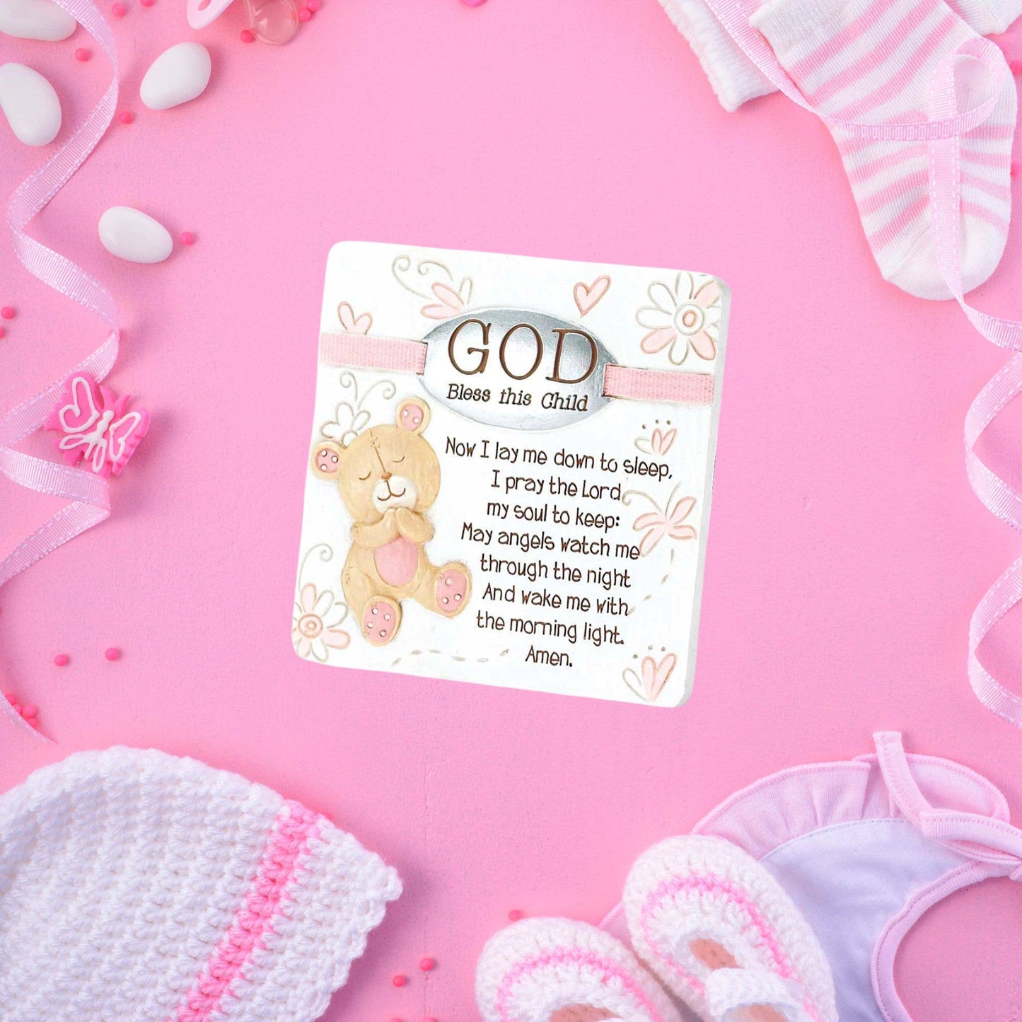 God Bless This Child Girl Resin Plaque
