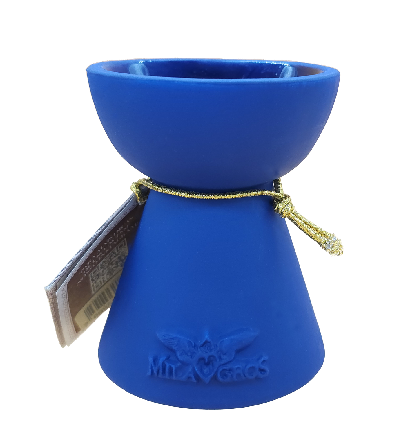 Our Lady of Aparecida Perforated Resin Incense Burner — Matte Blue, 3 in