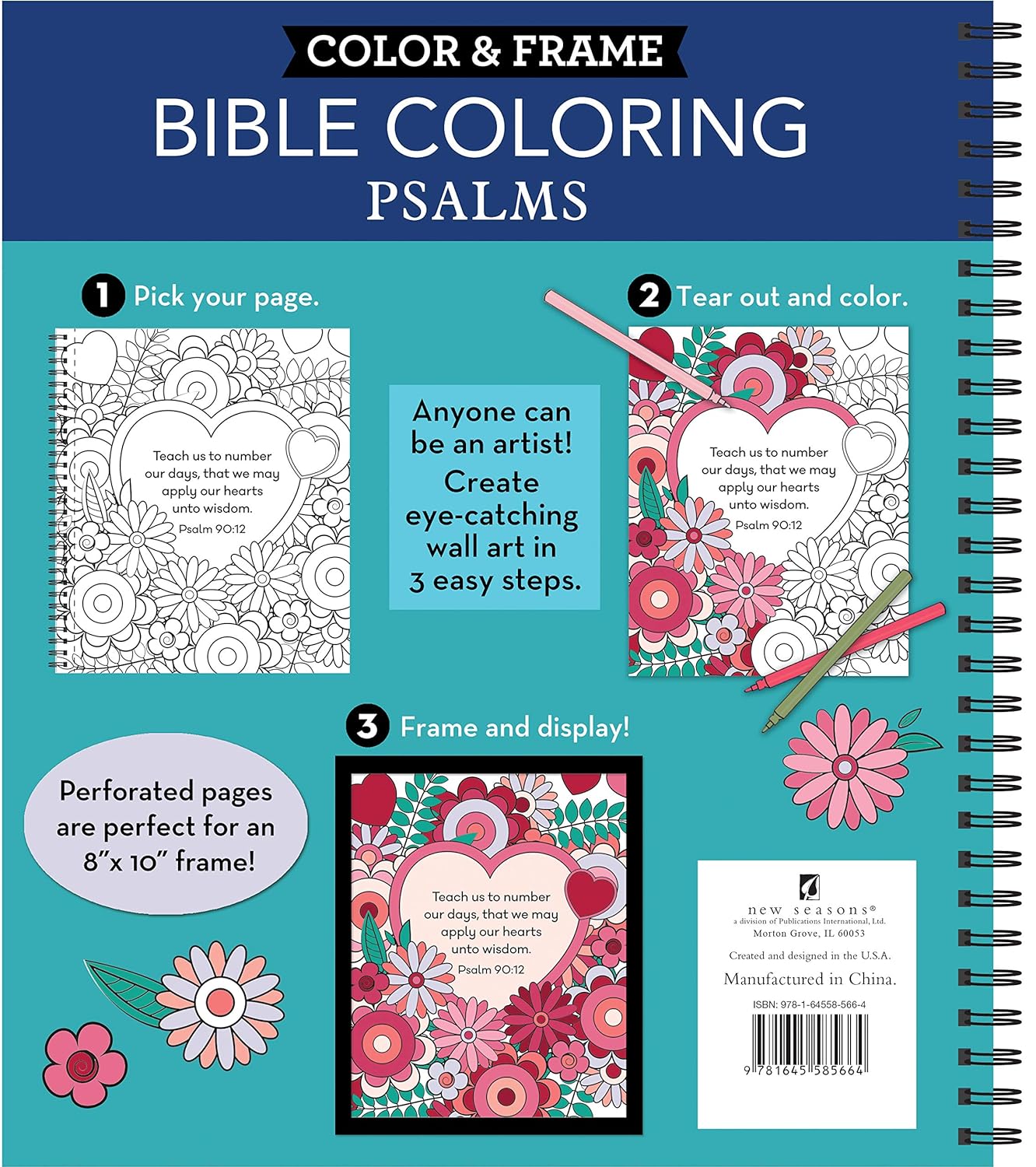 Color & Frame - Bible Coloring: Psalms: 63 Coloring Pages with Bible Verses