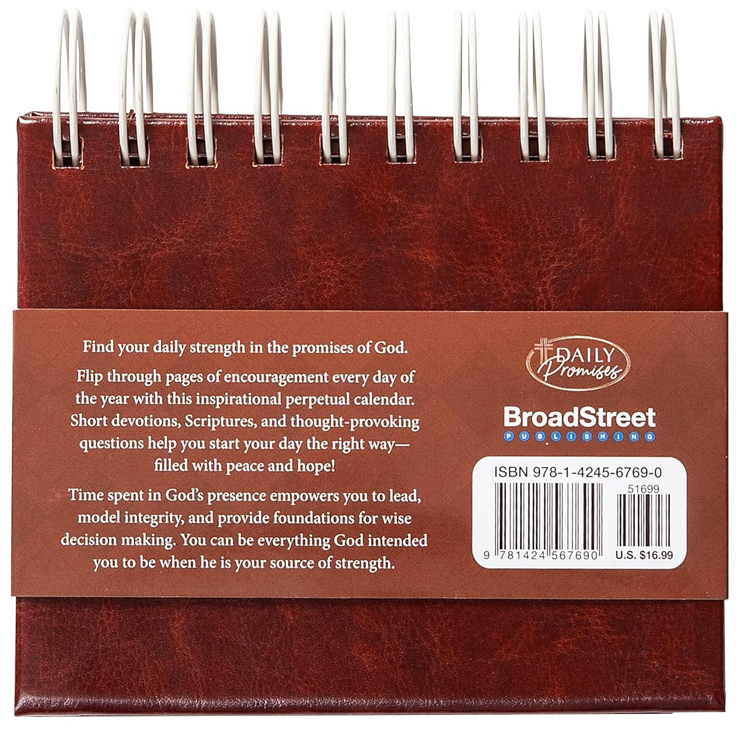 Daily Strength for Men: Daily Promises Spiral-bound – Desk Calendar