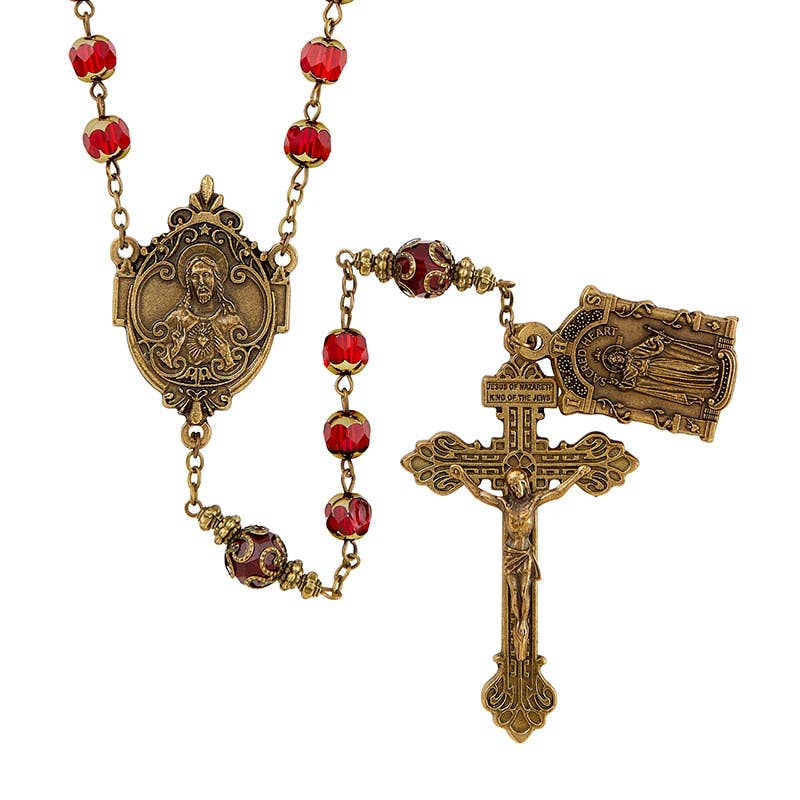 Sacred Heart Vintage Rosary