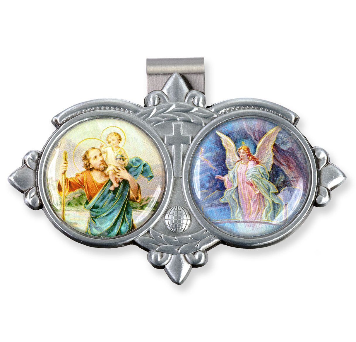 Saint Christopher Resin Visor Clip